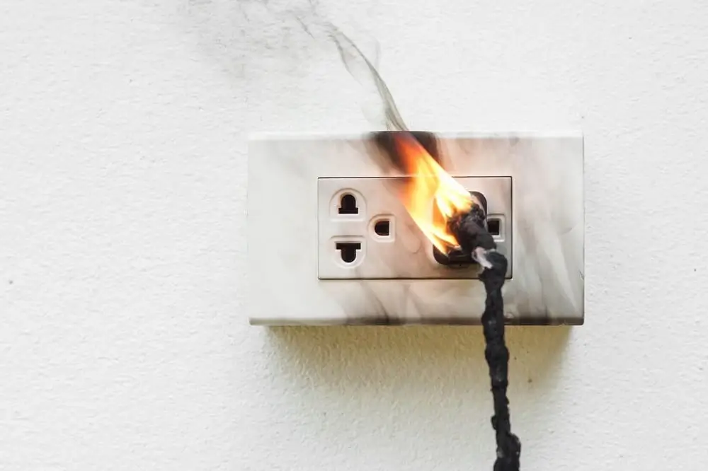 Dangerous Electrical Fire Caused By A Short Circuit