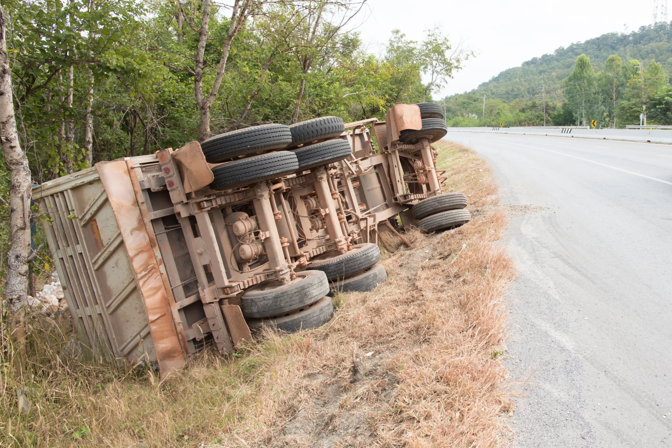 Roll over Truck Accident 