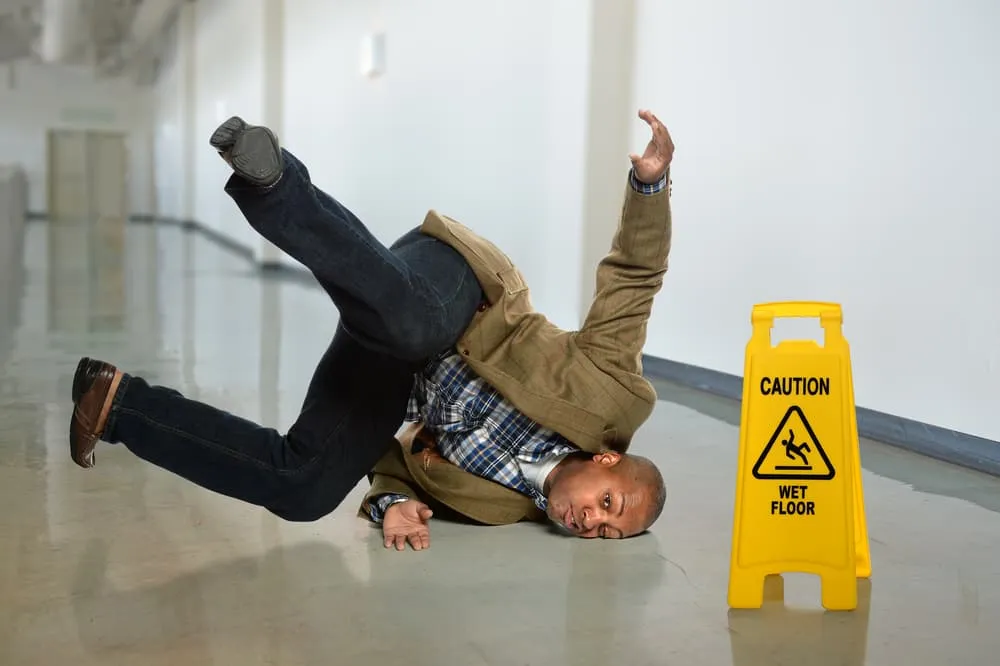 Man falling in a Slip & Fall Accident