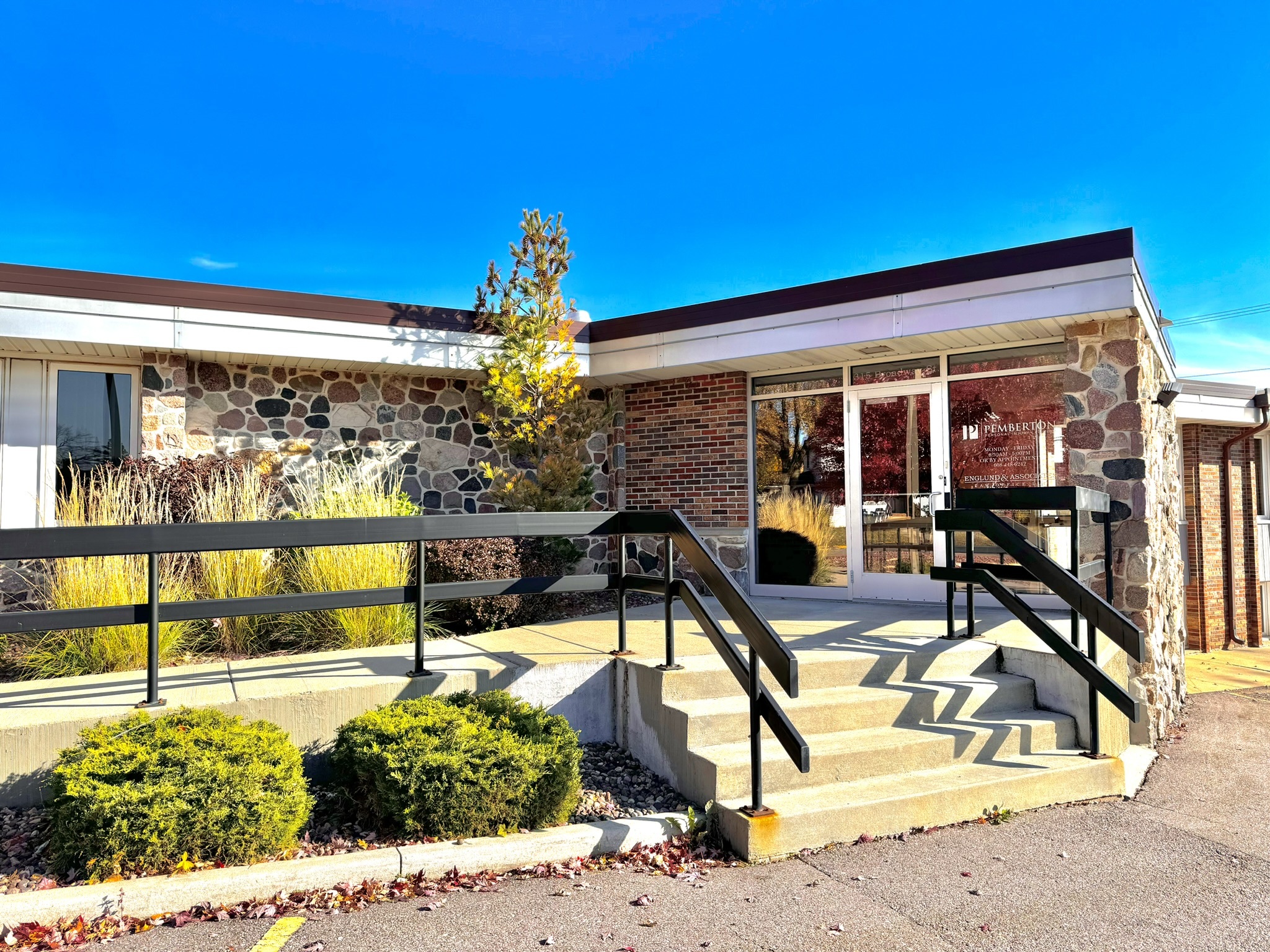 Outside photo of the Baraboo office building for pemberton personal injury law firm