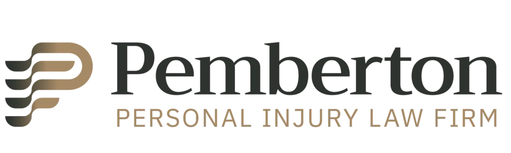 Pemberton Personal Injury Law Firm logo, gray and gold