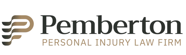 Pemberton Personal Injury Law Firm logo, gray and gold