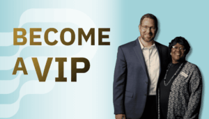 Will and VIP member at a VIP program dinner!