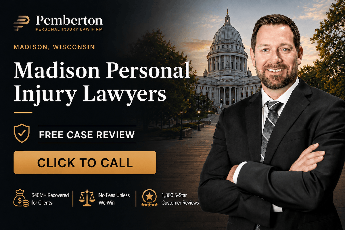 Madison, WI personal injury lawyers at Pemberton Personal Injury Law Firm - click to call